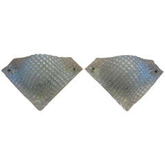 Pair of Italian Murano Glass and Bronze Sconces