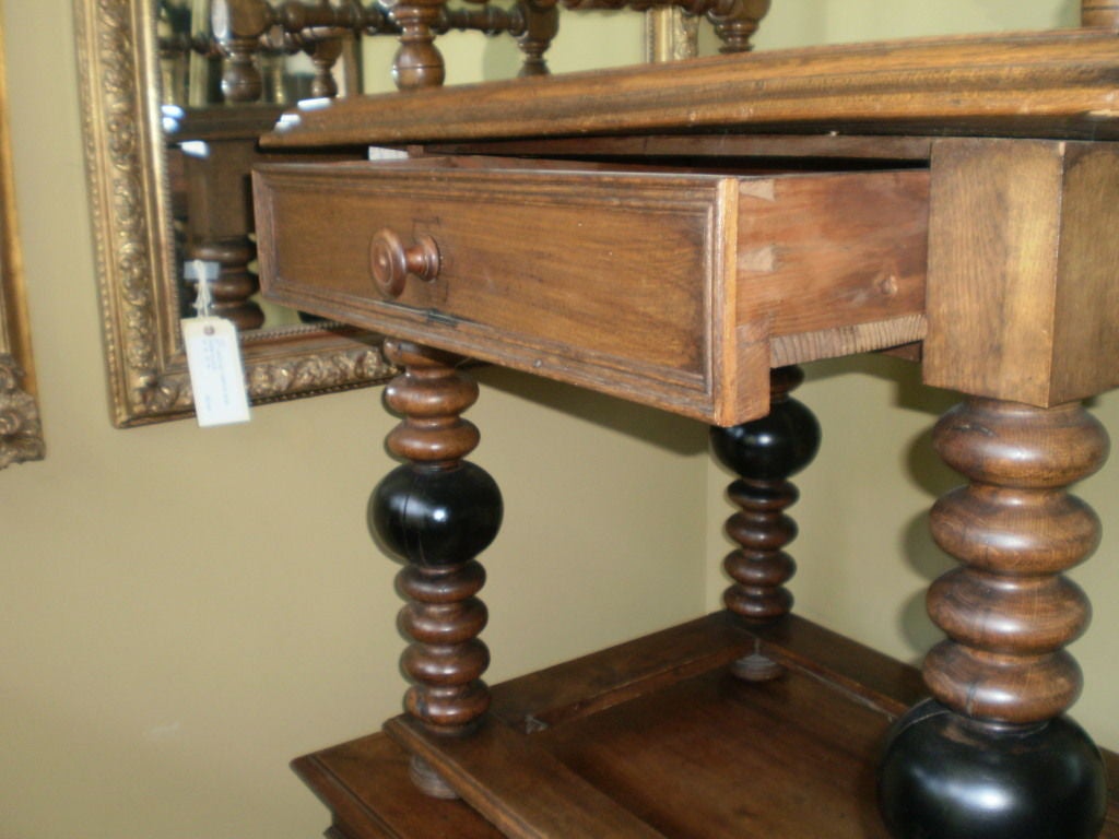 19th Century Antique French Louis XIII Style Rustic Walnut Table