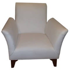 French Art Deco Walnut Upholstered Club Chair Inspired By Dominique 2