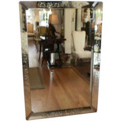 GLAMOROUS ART DECO VERRE EGLOMISE MIRROR