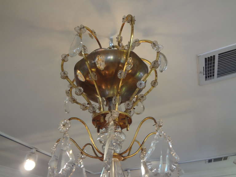 Louis XVI French Maison Baguès Attributed Crystal Chandelier For Sale