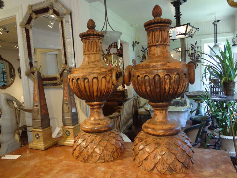 Monumental Pair of 18th Century French Louis XVI Urns In Good Condition In Houston, TX