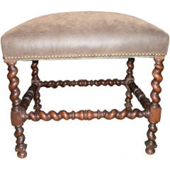 Antique FRENCH LOUIS XIII STYLE WALNUT BENCH