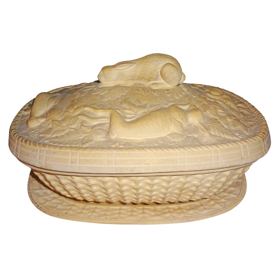 19th Century Caneware Game Pie Dish at 1stDibs