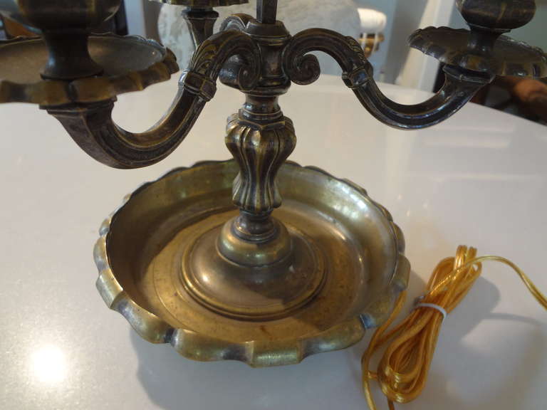 19th Century French Bronze and Tole Bouillotte Lamp 6