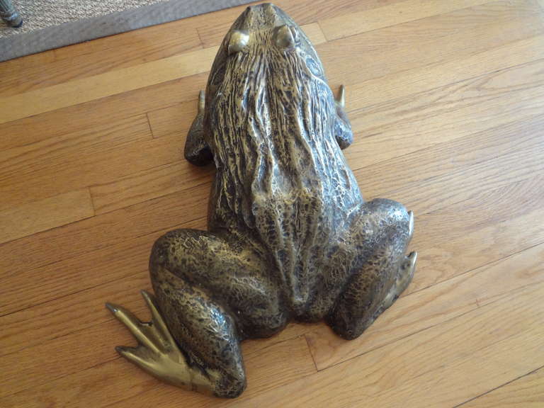 Huge Brass Frog Sculpture 1