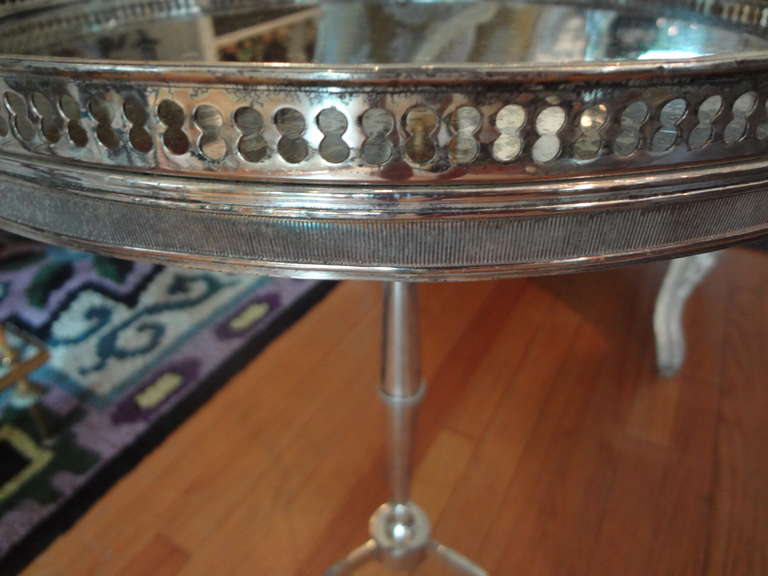 Mid-20th Century French Maison Jansen Style Silver Plated Gueridon