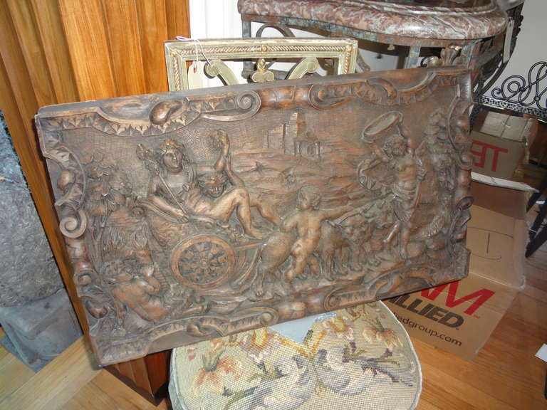 antique carved wooden panels