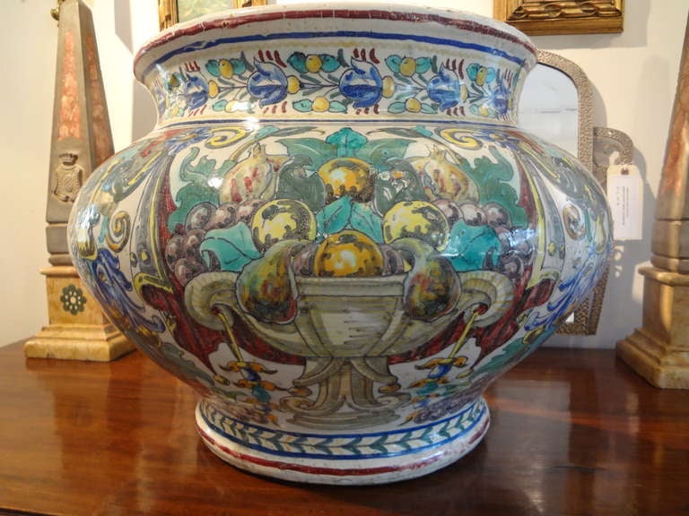 Magnificent 19th Century Italian Maiolica Jardinière