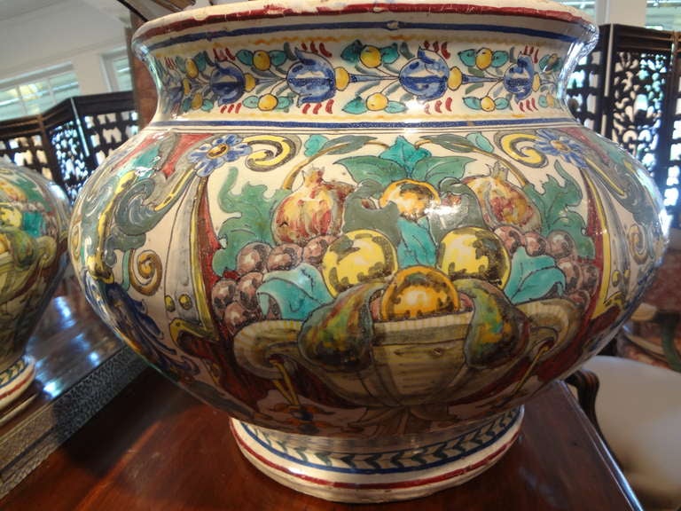 large majolica planters