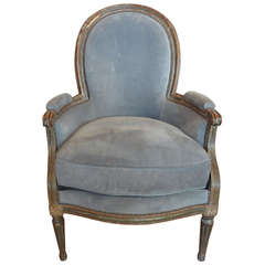 19th Century French Louis XVI Style Bergere
