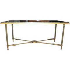 French Maison Jansen Neoclassical Style Gilt Iron Arrow Cocktail Table 12