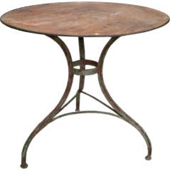 Great French Iron Garden Table