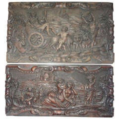 Pair Of Antique French Carved Wood Panels 6