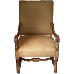 19TH CENTURY FRENCH LOUIS XIV STYLE GILT WOOD FAUTEUIL/ARMCHAIR