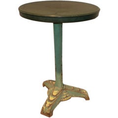 French Art Deco Iron Bistro Table with Bakelite Top 8
