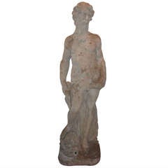 Antique French Garden Fountain Or Ornament Of Poseidon 12