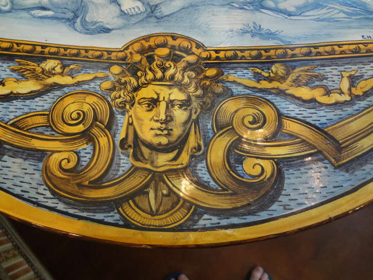 19th Century Large Antique French Faience/Majolica Charger