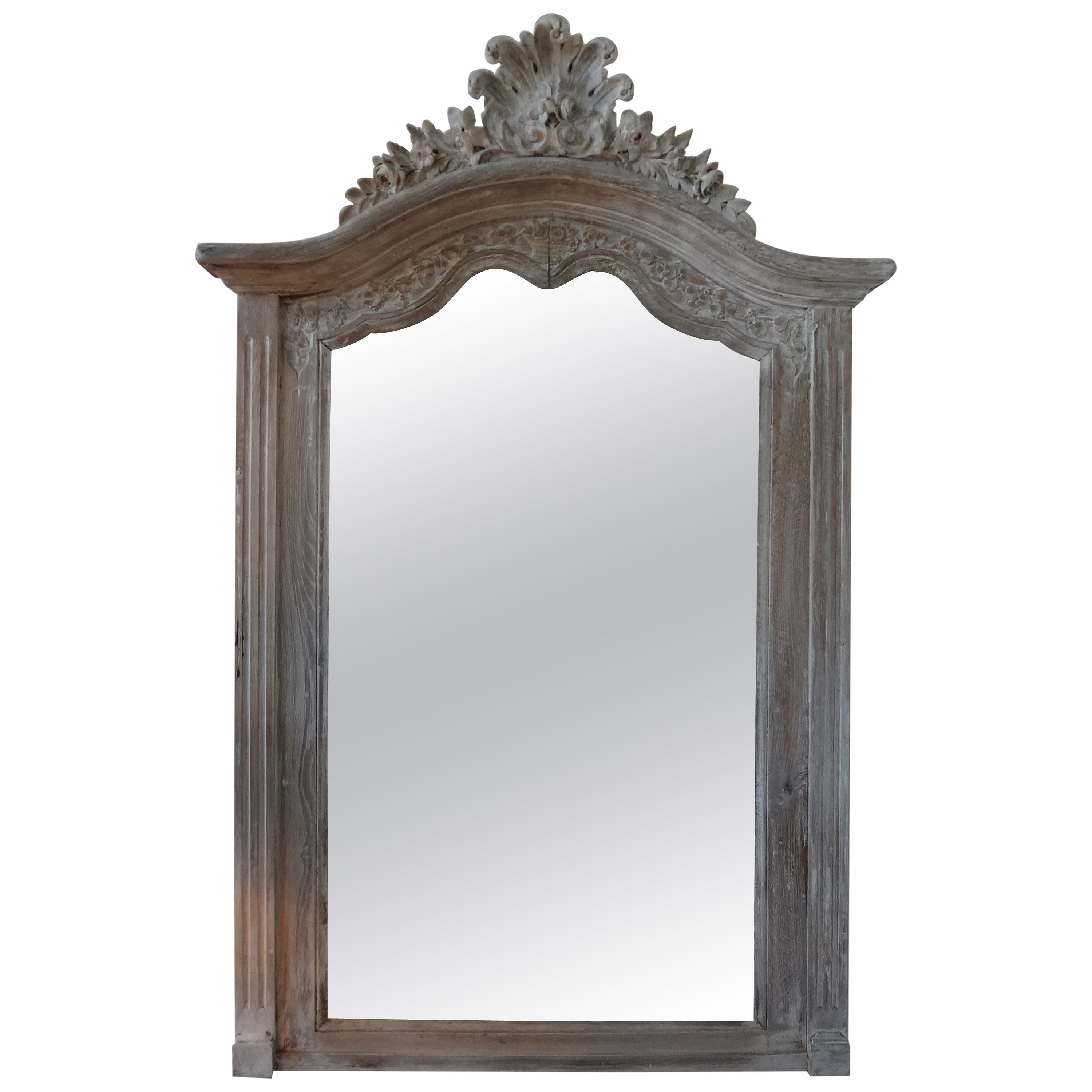 19th Century French Louis XV Style Painted Mirror
