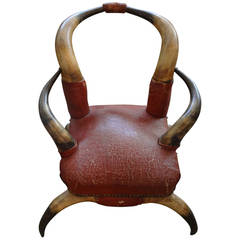 Antique Children's Horn Chair 4