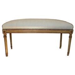 FRENCH DIRECTOIRE STYLE PAINTED BANQUETTE/BENCH