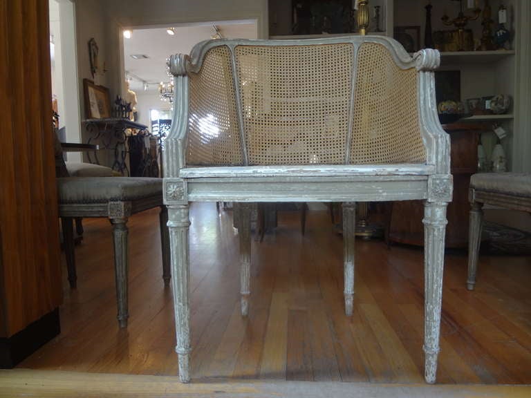 19th Century French Louis XVI style Cane Bergere