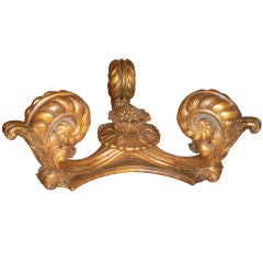 ITALIAN CARVED GILT WOOD COCKTAIL TABLE WITH GLASS TOP