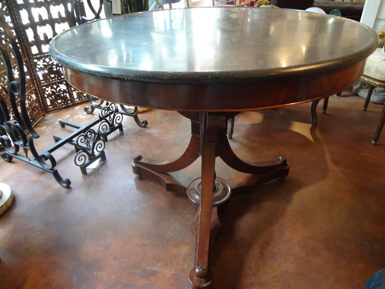 Handsome 19th Century French Louis Philippe Walnut Center Table 3