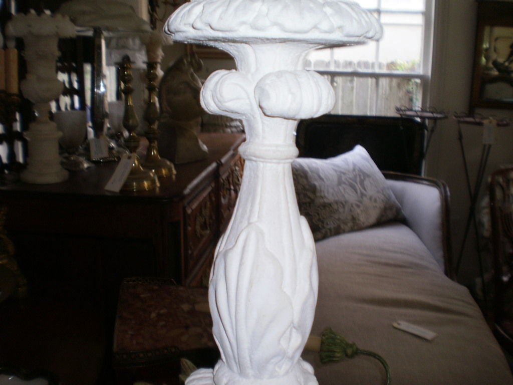 Serge Roche Inspired Plaster Lamp In Good Condition For Sale In Houston, TX