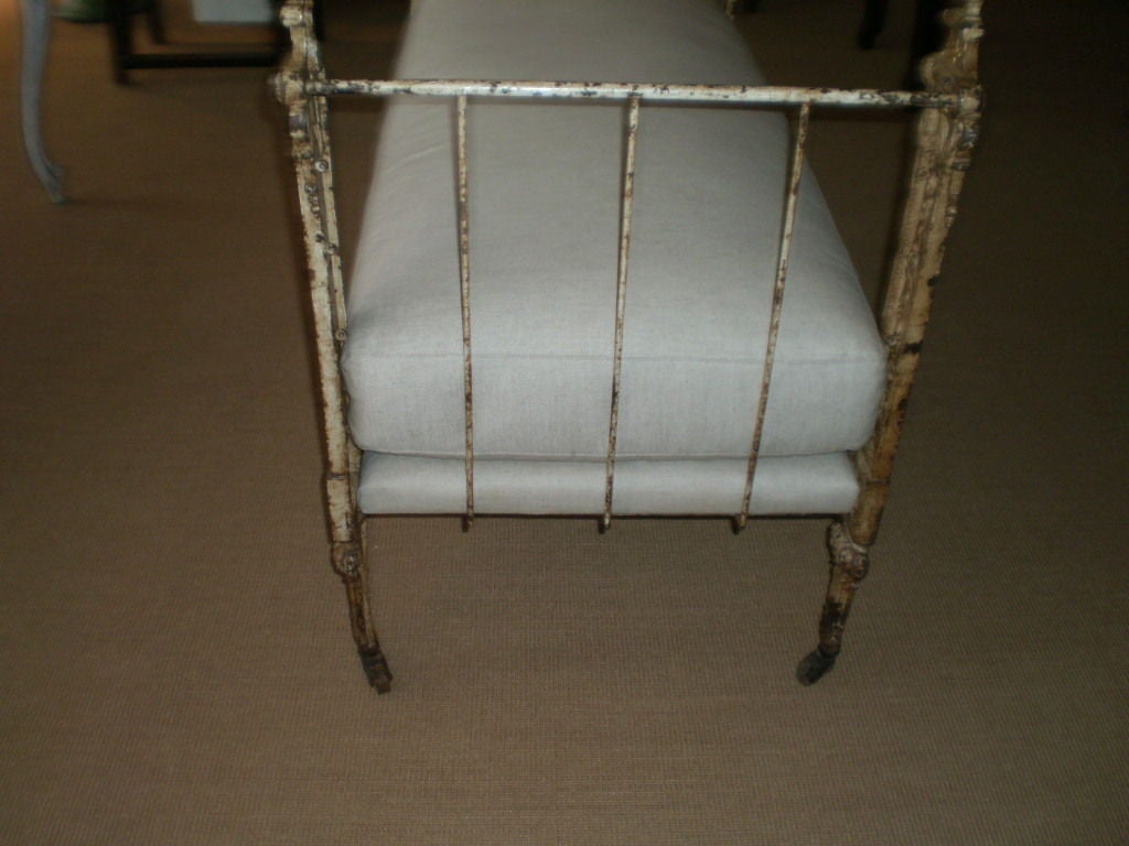 French 19TH CENTURY CAST IRON DAY BED