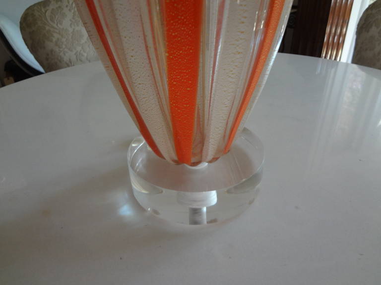 mid century murano glass lamp