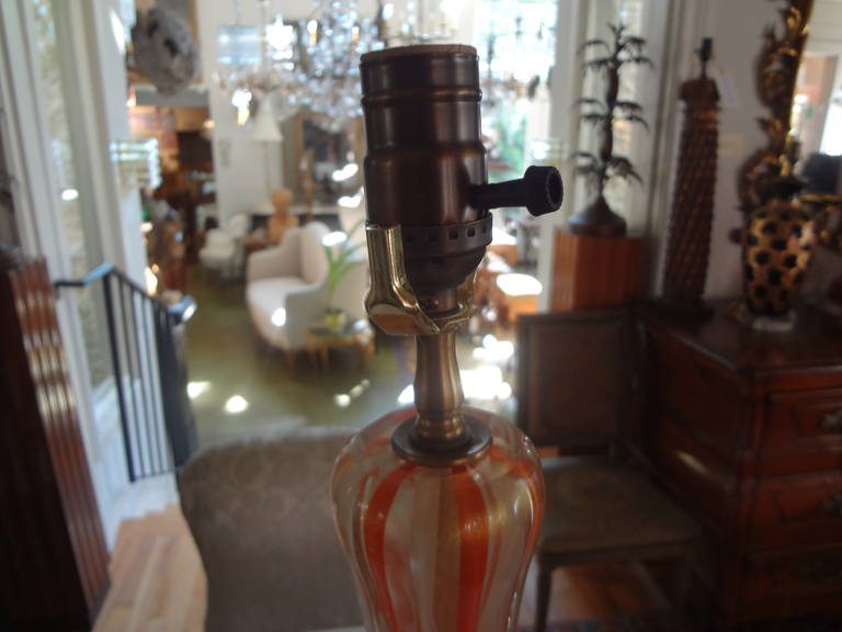 Barovier Mid-Century Modern Italian Murano Glass Lamp For Sale 1