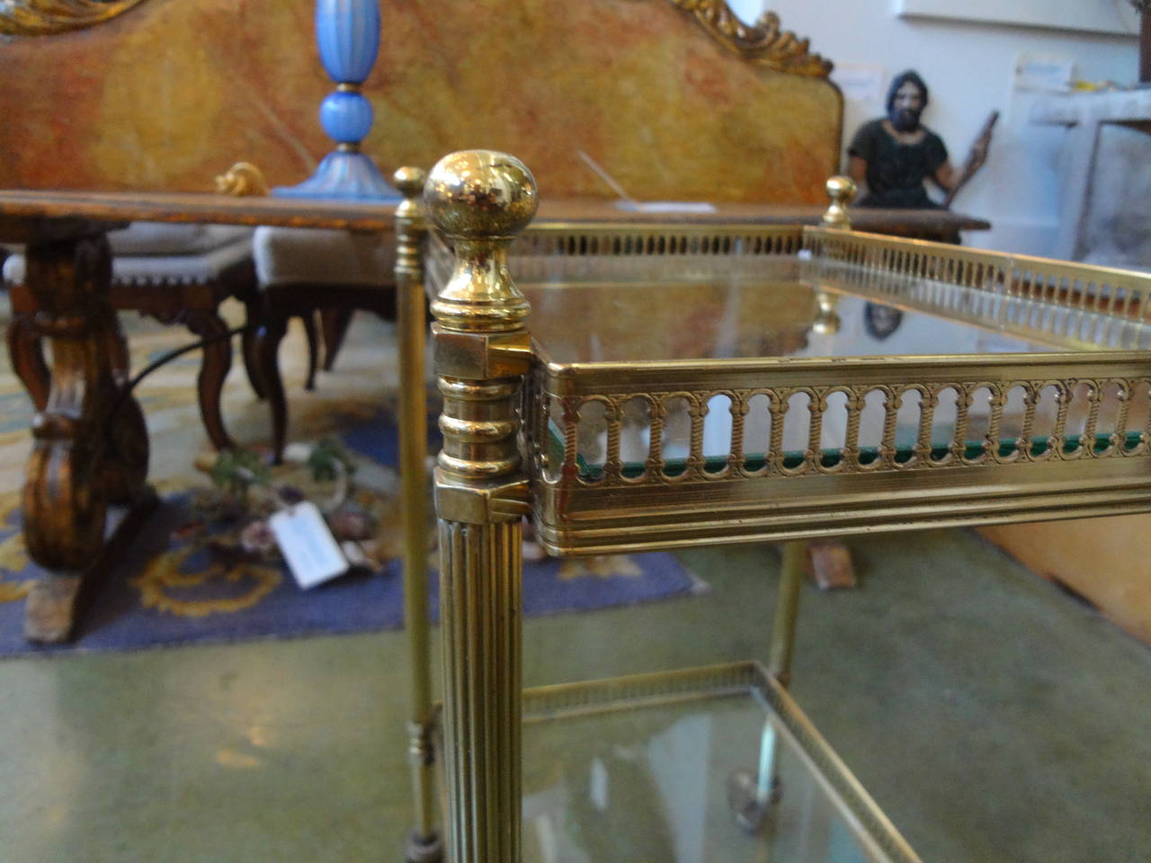 French Bronze Gueridon or Serving Cart In Good Condition In Houston, TX