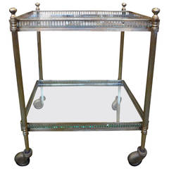 French Bronze Gueridon or Serving Cart