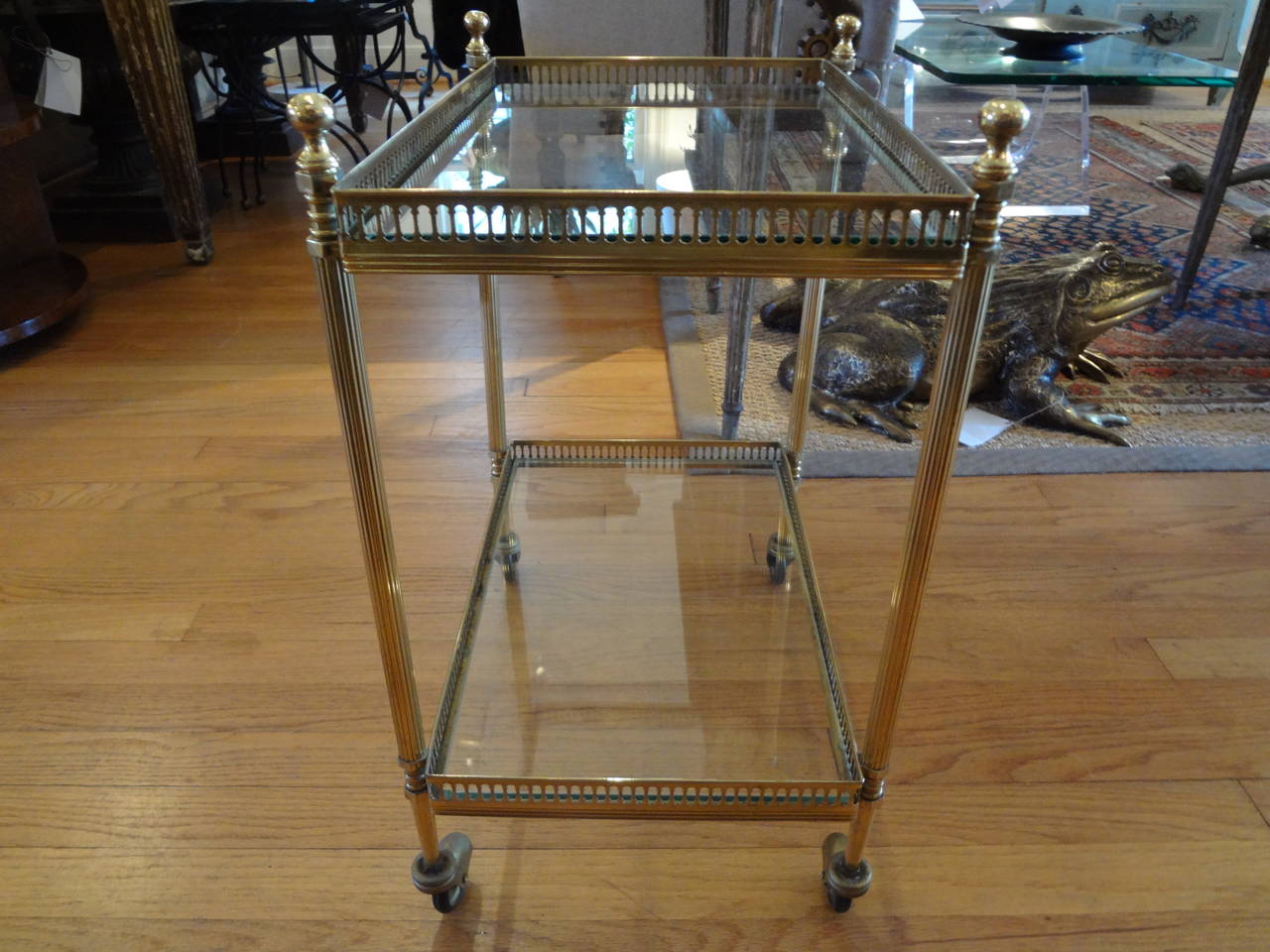 French Bronze Gueridon or Serving Cart 2