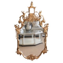Italian Chinese Chippendale Style Gilt  Mirror