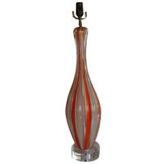 Barovier Mid-Century Modern Italian Murano Glass Lamp 6