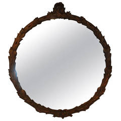 1940's Round Italian Gilt Mirror 10