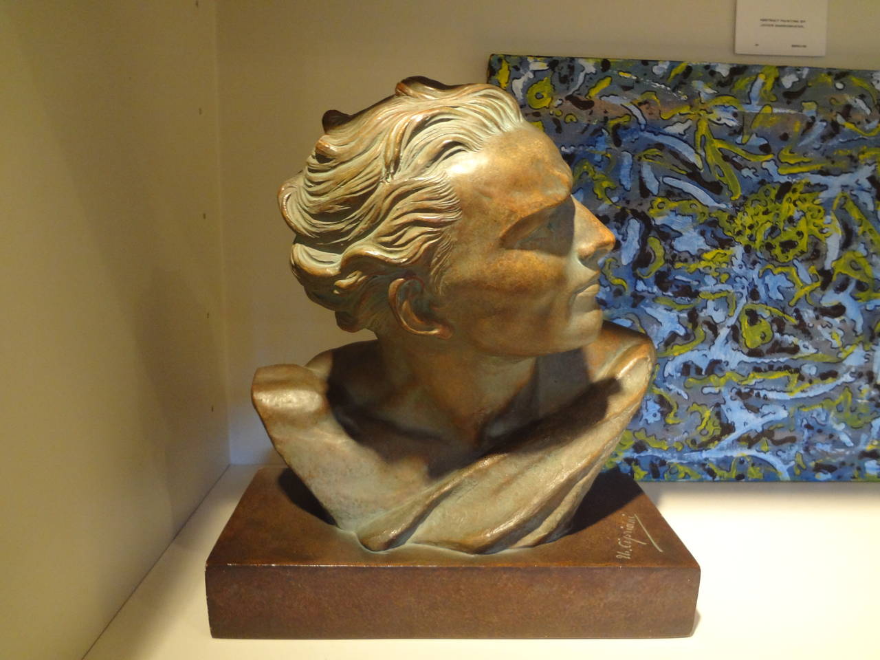 French Art Deco Patinated Terra Cotta Bust By U. Cipriani, Circa. 1930 4