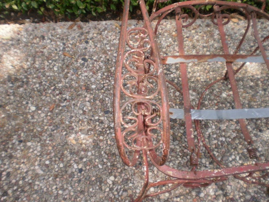 Wrought Iron PAIR OF FRENCH WROUGHT IRON GARDEN CHAIRS