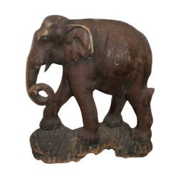 WELL CARVED 19TH CENTURY ASIAN ELEPHANT