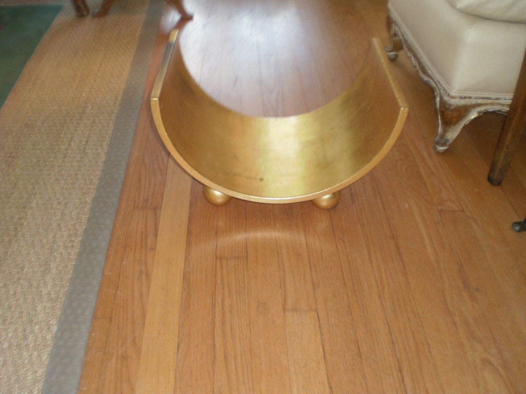 Italian Midcentury Giltwood Magazine Holder In Good Condition In Houston, TX