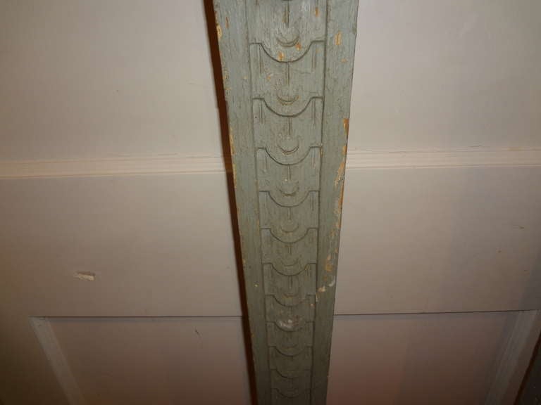 Italian Neoclassical Style Painted and Giltwood Architectural Pilaster Columns In Good Condition For Sale In Houston, TX