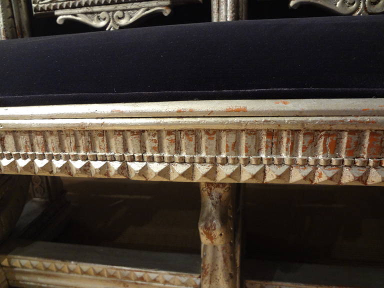 Banc hippocampe de grotte vénitienne en argent et en vermeil du XIXe siècle Bon état - En vente à Houston, TX
