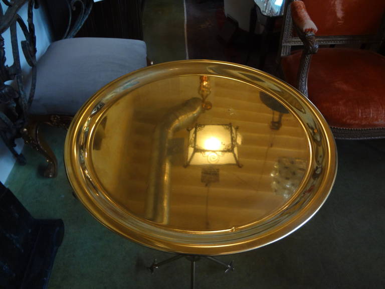 Italian Neoclassical Brass Arrow Tray Table 2