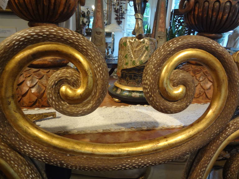 Stunning Italian Carved gilt wood Mirror 1