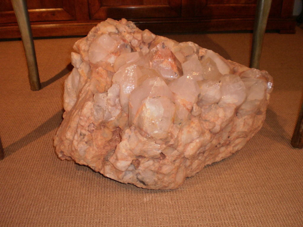 Monumental sculptural rock quartz crystal specimen sculpture. This massive specimen quartz is nature's work of art!

  