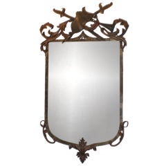 ITALIAN PATINATED IRON MIRROR