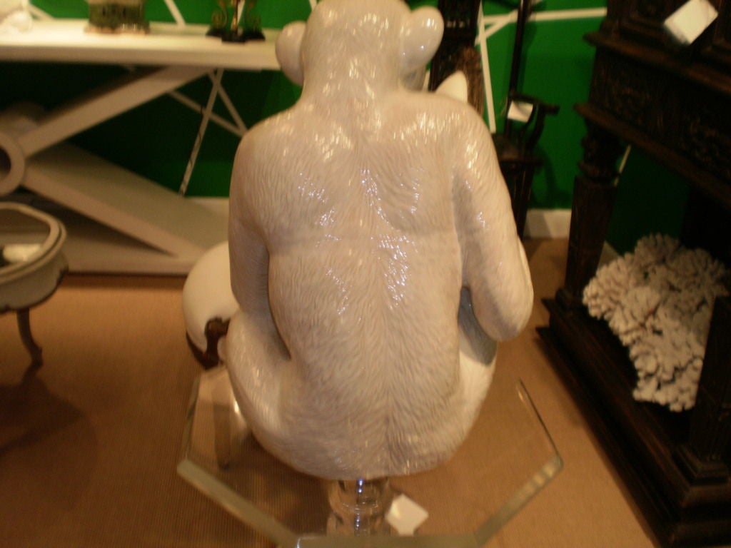 Late 20th Century GLAZED ITALIAN TERRA COTTA MONKEY
