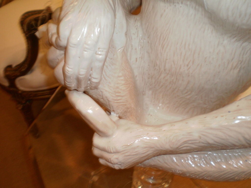 GLAZED ITALIAN TERRA COTTA MONKEY 2